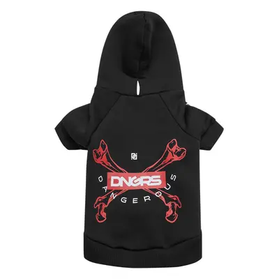 Dámská mikina krátkým rukávem Bones Dog Hoodie černá