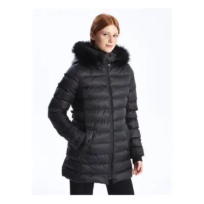 LC Waikiki Women's Hooded Plain Puffer Coat