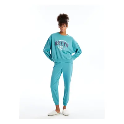 LC Waikiki Lcwk Crew Neck Printed Women's Pajamas Set