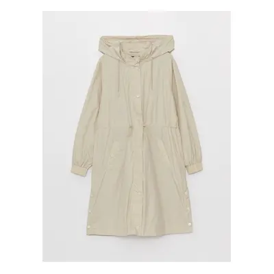 LC Waikiki Women's Hooded Plain Raincoat