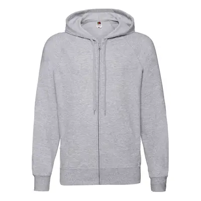 Szara bluza męska z kapturem Lightweight Zip Thru Hooded Sweat Fruit of the Loom