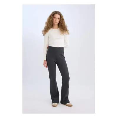 DEFACTO Dfc - Wide Leg Wide Leg Stretchy Waisted Long Length Pants