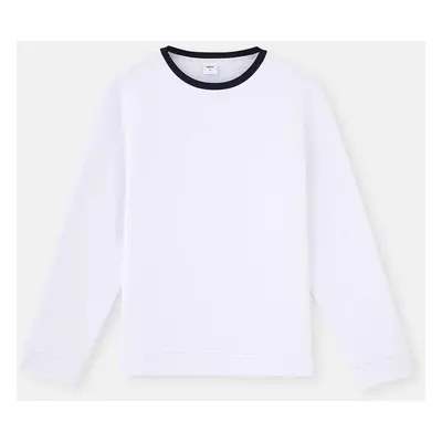 Dagi White Long Sleeve Sweatshirt Pajama Top