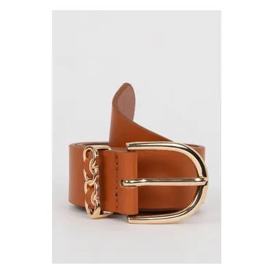 DEFACTO Women's Faux Leather Classic Belt