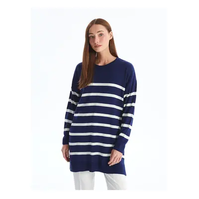 LC Waikiki Lw - Crew Neck Striped Long Sleeve Women's Knitwear Tunic