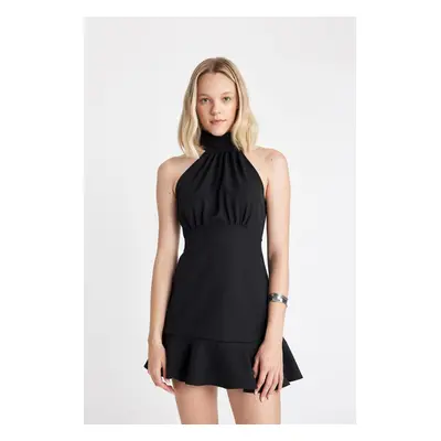 DEFACTO Halter Neck Sleeveless Mini Dress