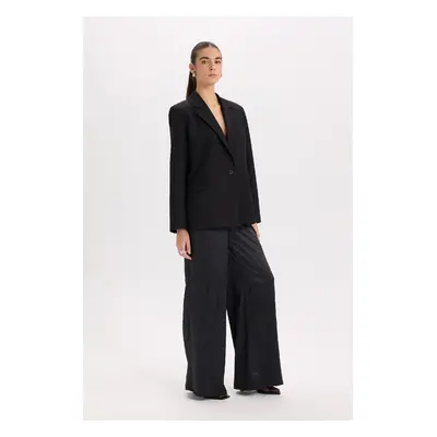 DEFACTO Wide Leg Pocket High Waist Wide Leg Long Length Krash Trousers