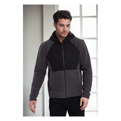 86616 Dewberry Zippered Mens Hoodie-BLACK