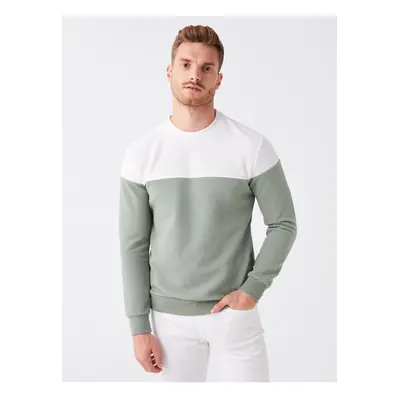 LC Waikiki Crew Neck Long Sleeve Color Block Men's Sweatshirt