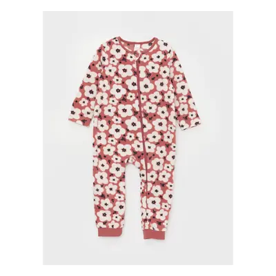 LC Waikiki LCW baby Crew Neck Baby Girl Fleece Jumpsuit