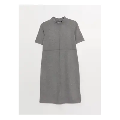 LC Waikiki High Collar Plain Short Sleeve Women's Dress