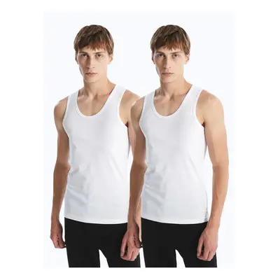 LC Waikiki U-Neck Combed Cotton Men's Undershirt, 2-pack