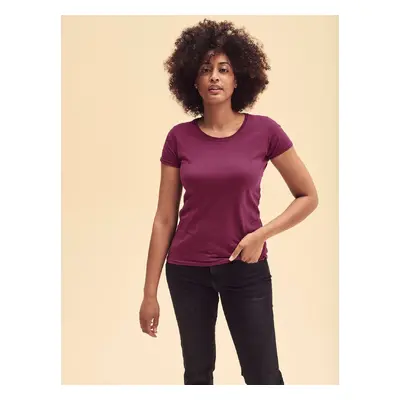 Burgundy Women's T-shirt Lady fit Original Fruit of the Loom