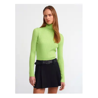 Dilvin Turtleneck Ribbed Basic Sweater-apple Y.