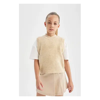 DEFACTO Girl's Crew Neck Sweater