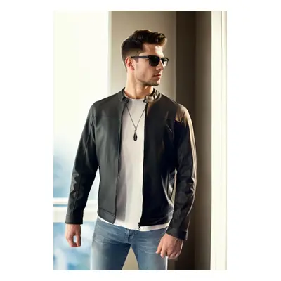 53262 Dewberry Mens PU Jacket-BLACK