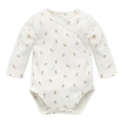 Pinokio Kids's Lovely Day Beige Wrapped Longsleeve Bodysuit