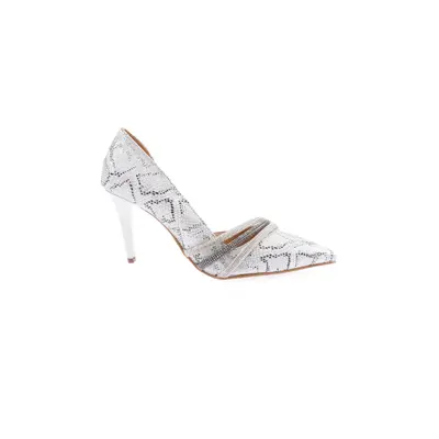 DGN Ysf-07-23y Women's Silver Stone Band Evening Dress Shoes