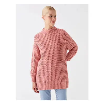 LC Waikiki Crew Neck Self-Patterned Long Sleeve Women's Knitwear Sweater