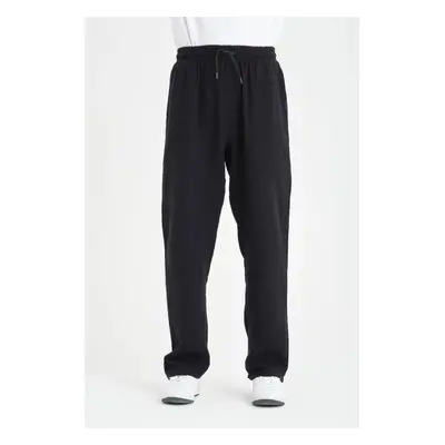 65826 Dewberry Muslin Baggy Mens Trousers-BLACK