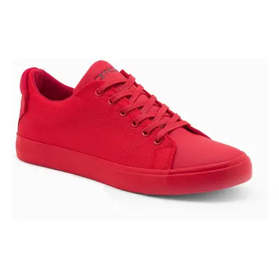 Ombre BASIC men's shoes sneakers in combined materials - red