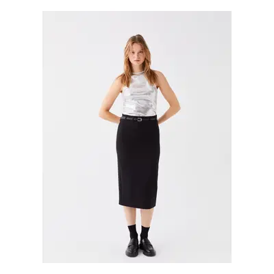 LC Waikiki Women's Standard Fit Straight Skirt