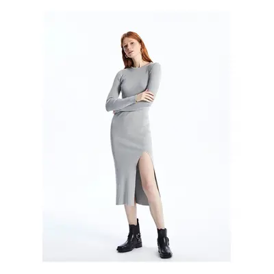 LC Waikiki XSIDE Crew Neck Plain Long Sleeve Women's Bodycon Dress