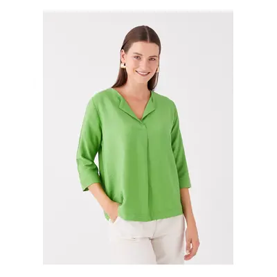 LC Waikiki Women's Loose Collar Plain Blouse