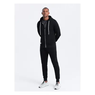 Ombre Men's sweatshirt set unbuttoned sweatshirt + jogger pants