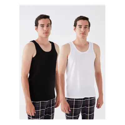 LC Waikiki U-Neck Combed Cotton Men's Undershirt, 2-pack