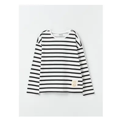 LC Waikiki Crew Neck Striped Long Sleeve Girl's T-Shirt