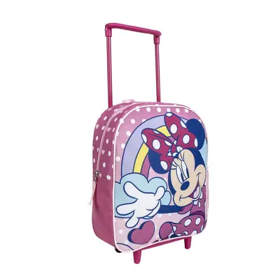 KIDS BACKPACK TROLLEY SCHOOL MINNIE