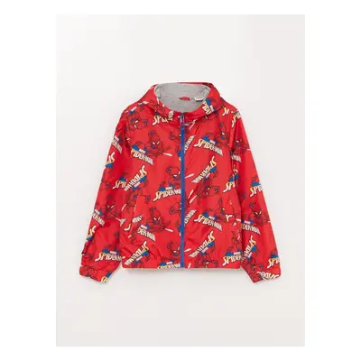 LC Waikiki Boy's Hooded Spiderman Print Raincoat