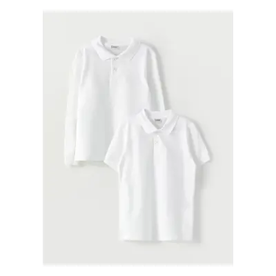 LC Waikiki Basic Boys' Polo Neck T-Shirt 2-Pack