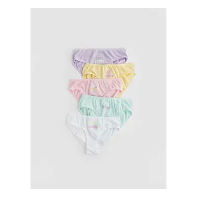 LC Waikiki 5-Piece Printed Cotton Girls' Briefs