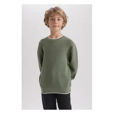 DEFACTO Boy's Crew Neck Knitwear Sweater