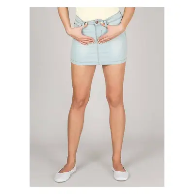 Short denim skirt light blue