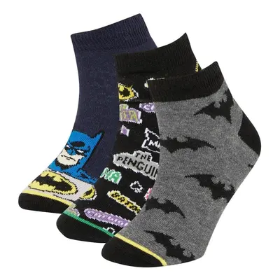 DEFACTO Boy&#39;s Batman Cotton 3-Piece Booties Socks