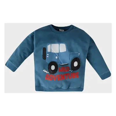 DEFACTO Baby Boy Crew Neck Vehicle Printed Sweatshirt