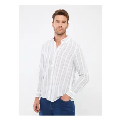 LC Waikiki LCWAIKIKI Classic Slim Fit Long Sleeve Striped Dobby Men's Shirt