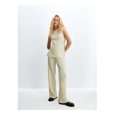 LC Waikiki LCW Elastic Waist Textured Women's Trousers