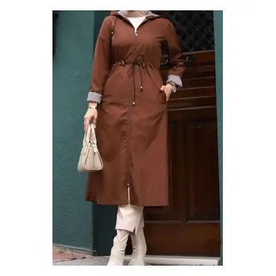 63777 Dewberry Hooded Women Trenchcoat-TILE