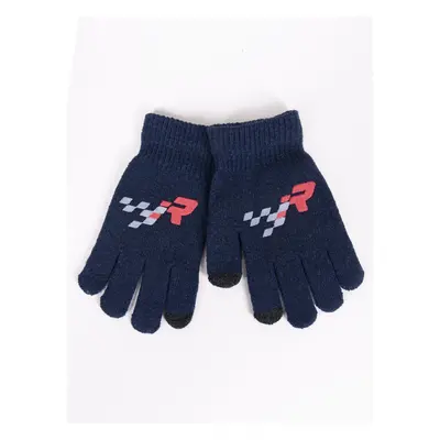 Yoclub Kids's Gloves RED-0108C-AA5E-001 Navy Blue