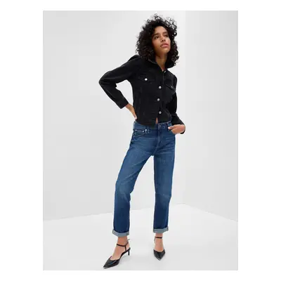 GAP Džíny mid rise universal slim boyfriend jeans - Dámské