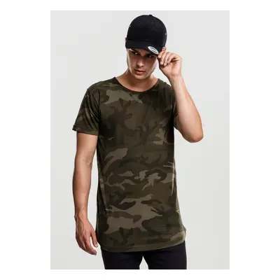 Camo Shaped Long Tee olivové camo