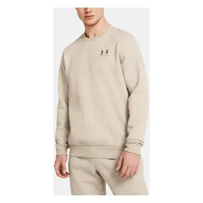 Under Armour Mikina UA Essential Fleece Crew-BRN - Pánské