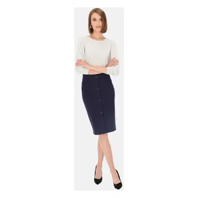 Potis & Verso Woman's Skirt Venta Navy Blue