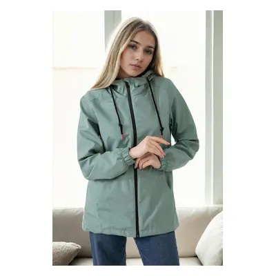 53121 Dewberry Hooded Women Raincoat-MINT