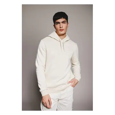 DEFACTO Regular Fit Hooded Text Printed Sweatshirt