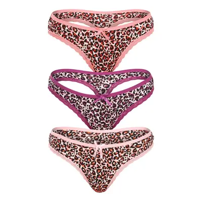 3PACK dámská tanga Fine woman vícebarevná